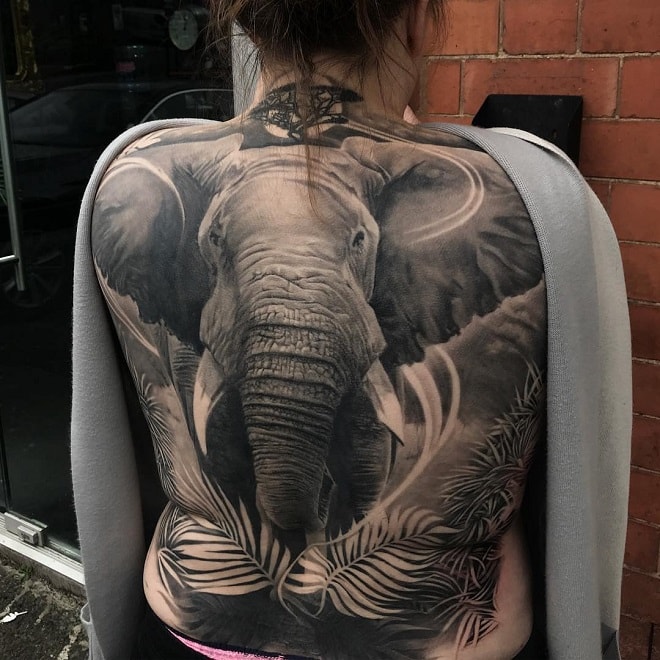 3d Elephant tattoo