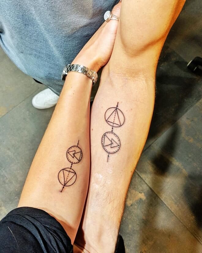 Astrology Couples Tattoo