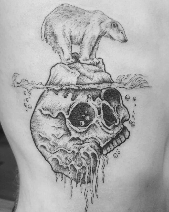 Creative Skull Tattoo Idea