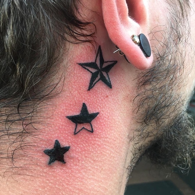 Ear Stars Tattoo