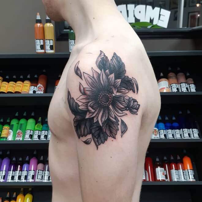 Floral Sunflower tattoo