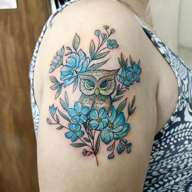 Fresh Owl Tattoo