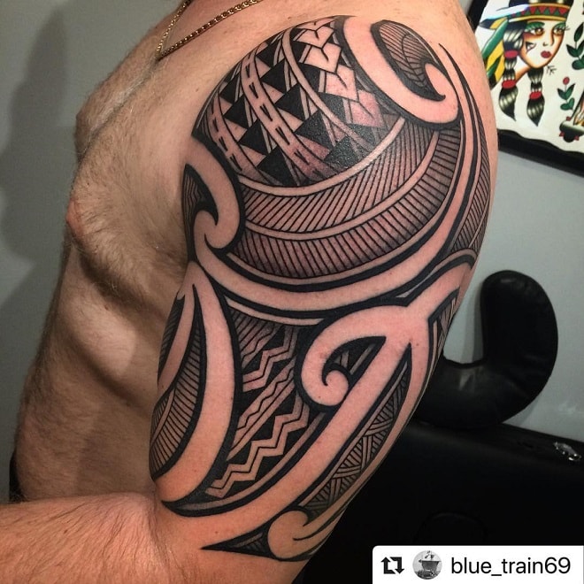 Half Sleeve Tribal Tattoo