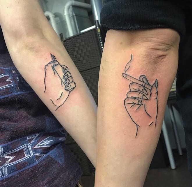 Hand Couples Tattoo