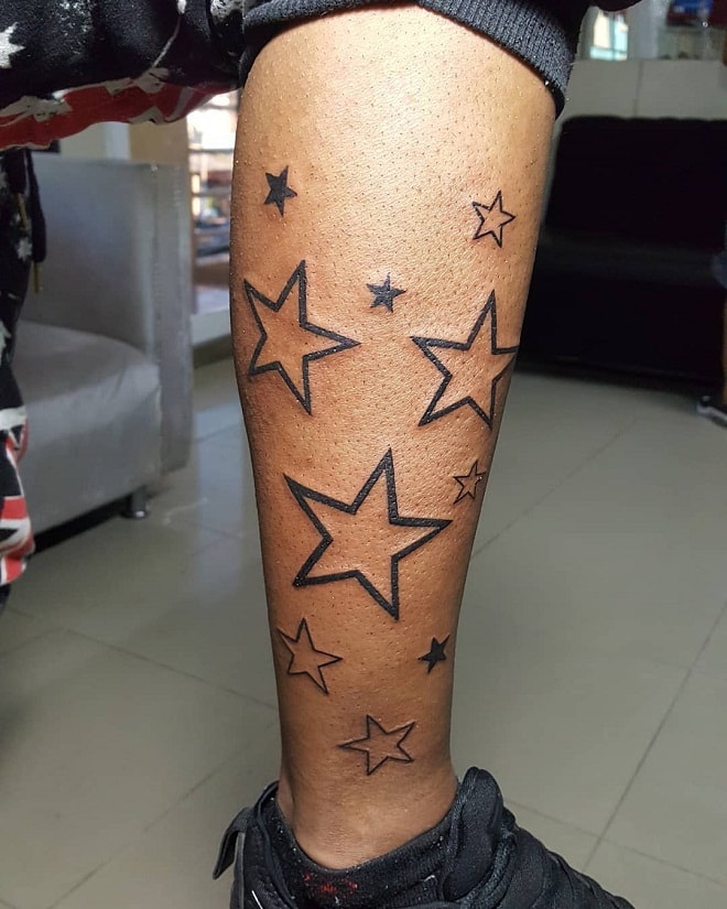 Leg Star Tattoos