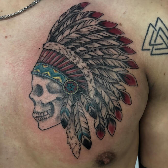 Manly Skull Tattoo