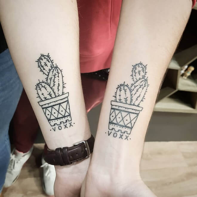 Matching Couple Tattoos
