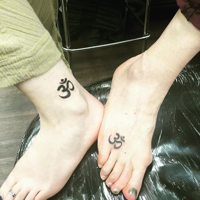 OmSymbol Mother Daughter Tattoo