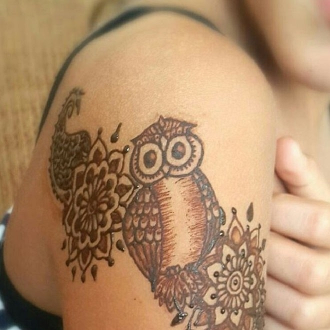 Owl Henna Tattoo