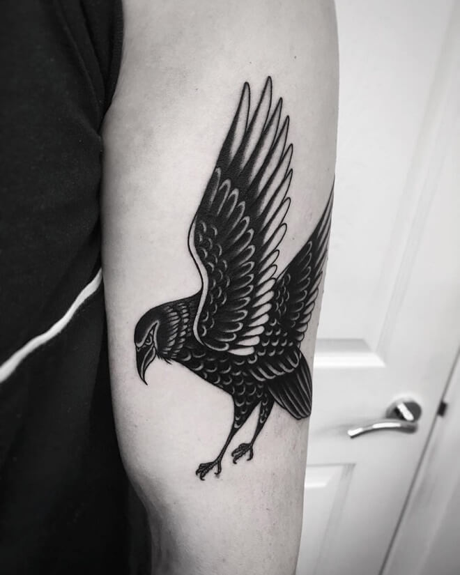 Raven Traditional Tattoo