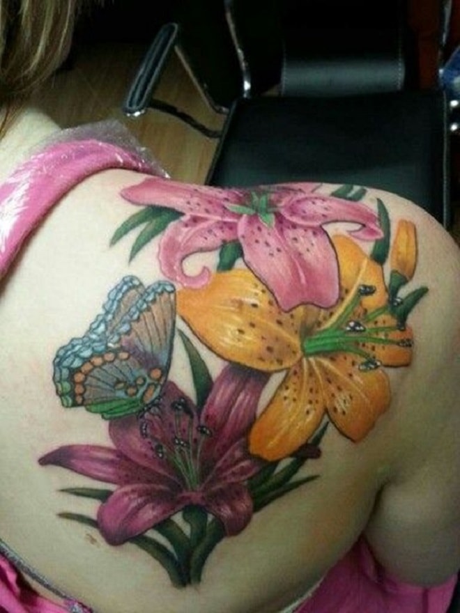 The Lily Butterfly tattoo
