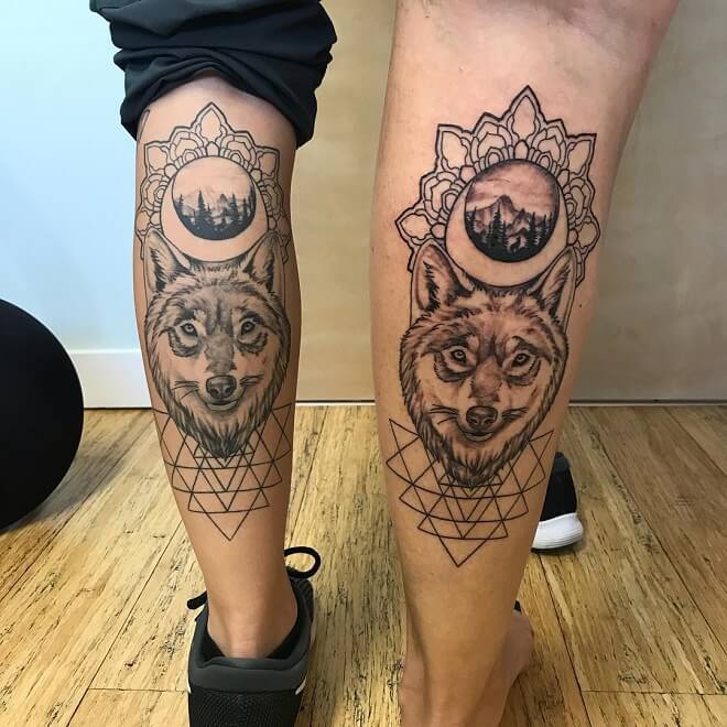 Wolf Mother Daughter Tattoo