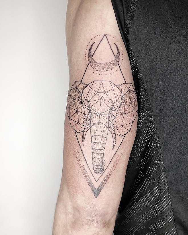 black elephant tattoo