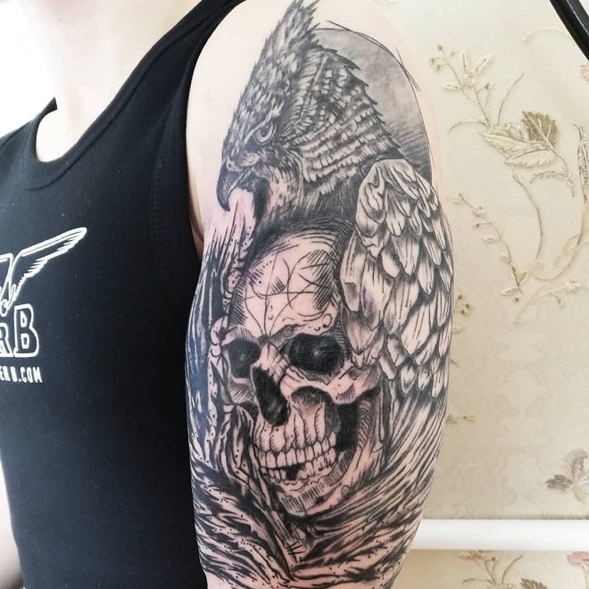 ghost eagle tattoo