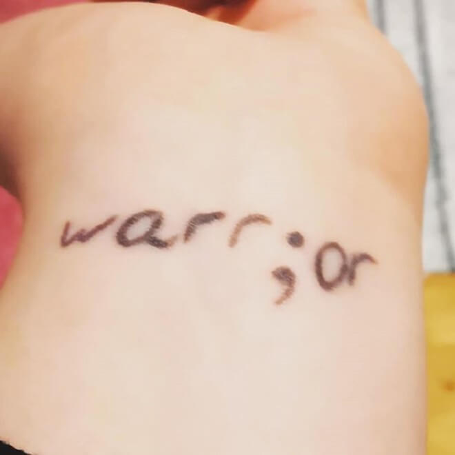 Amazing Semicolon Tattoo