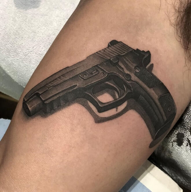 Artwork Gun Tattoo