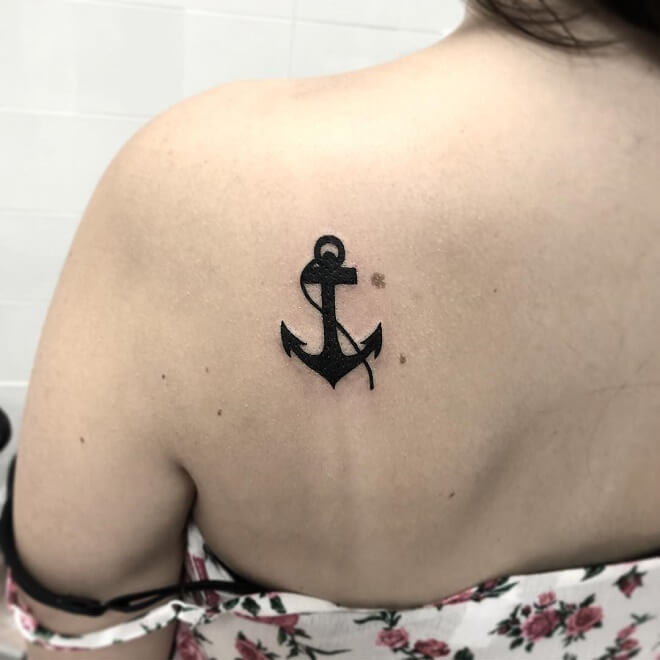 Back Side Anchor Tattoo