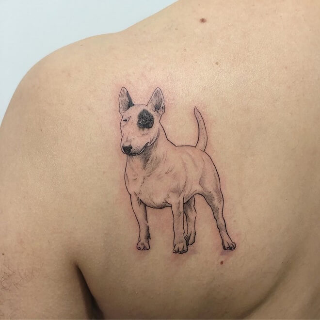 Back Side Dog Tattoo