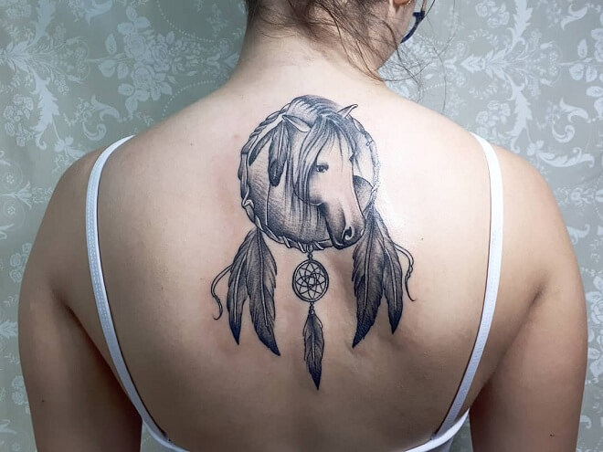 Back Side Horse Tattoo