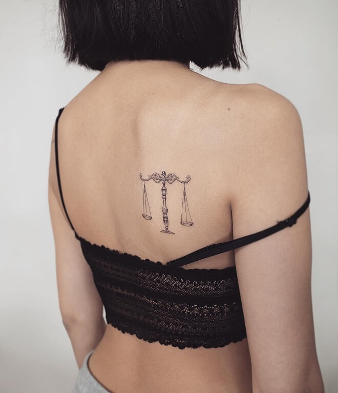 Back Side Libra Tattoo