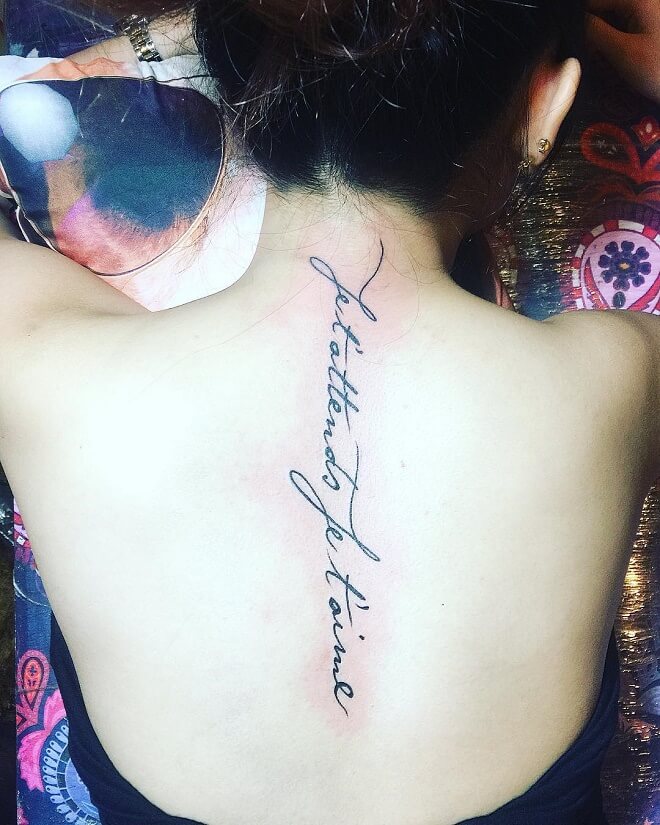 Back Side Quotes Tattoo