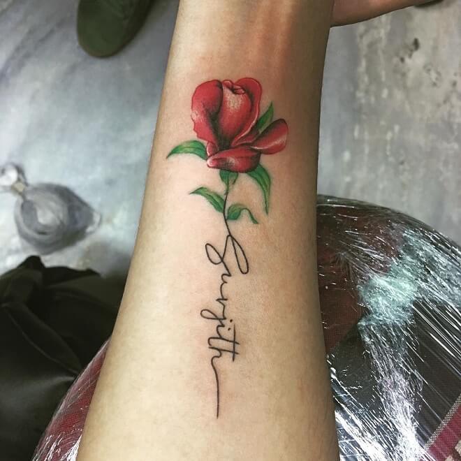 Best Rose Name Tattoos