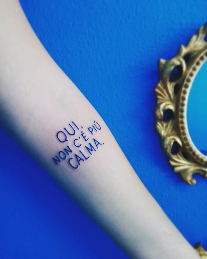 Blue Text Quotes Tattoos