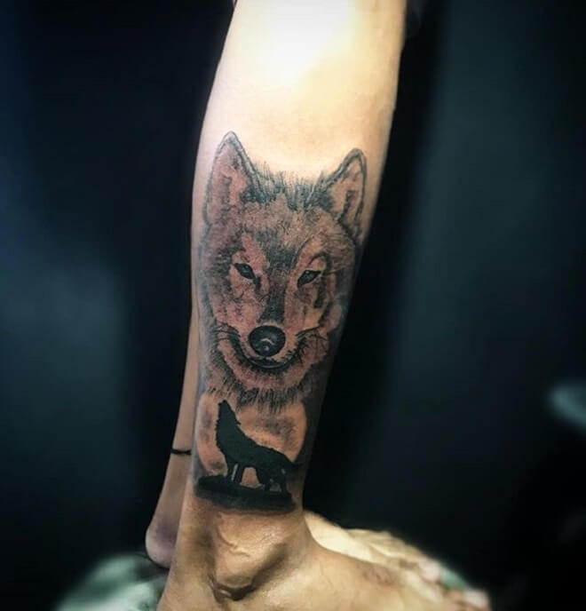 Bronc Pen Wolf Tattoo