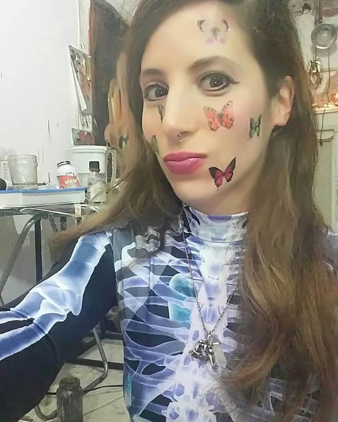 Butterfly Face Tattoo