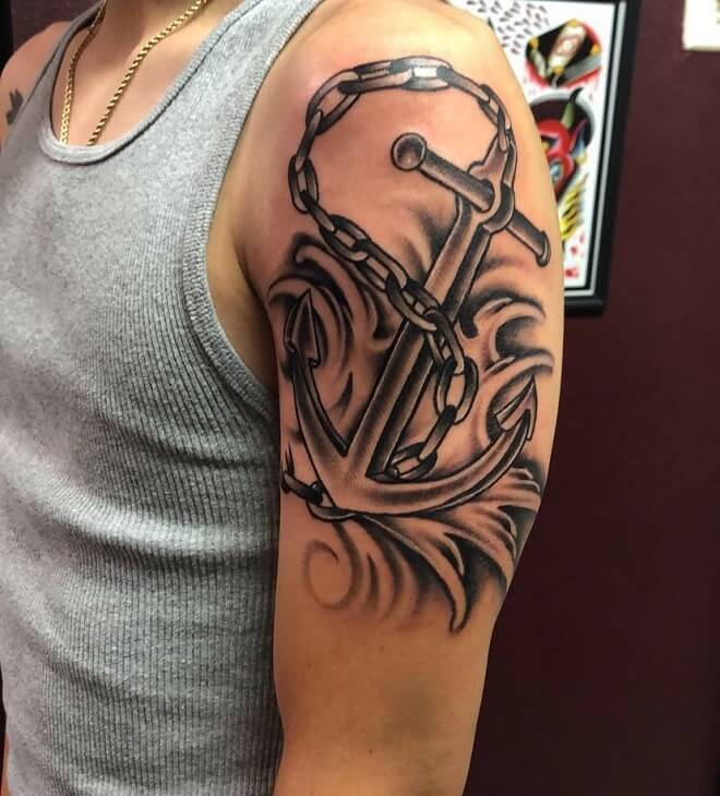 Chain Anchor Tattoo