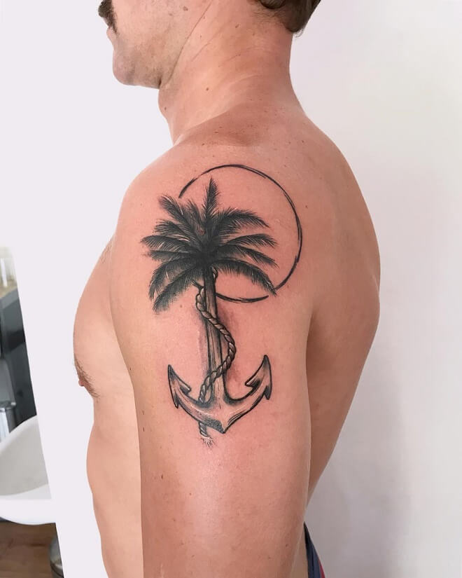 CoconuTree Anchor Tattoo