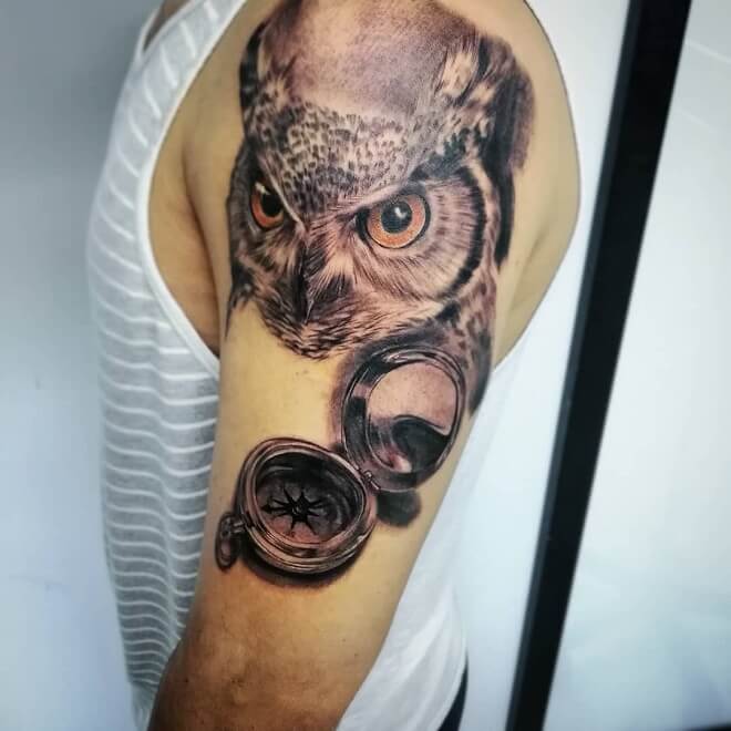 Colima Owl Tattoo