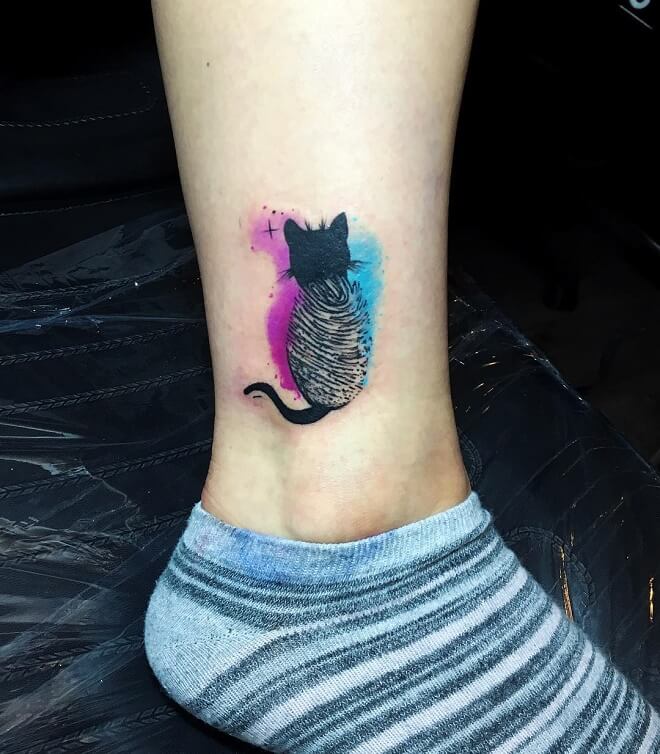 Color Cat Tattoo