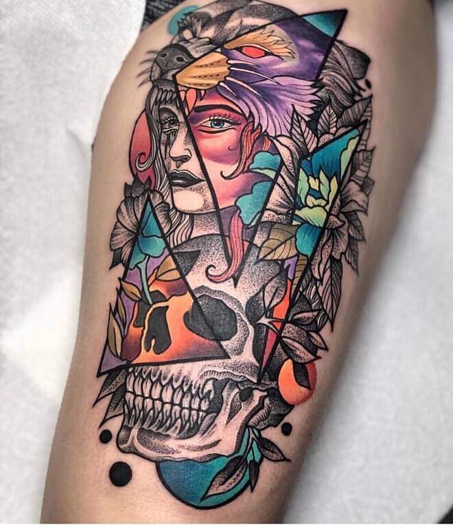 Colorful Sleeve Tattoo