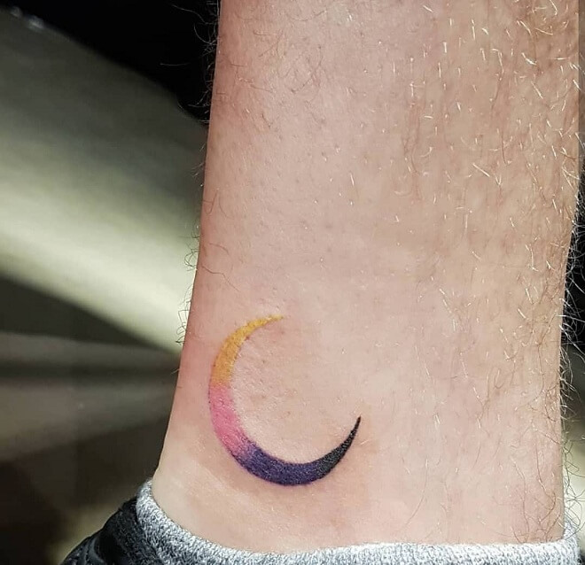 Custom Moon Tattoo
