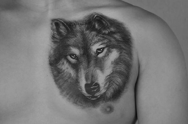 Cute Wolf Tattoo