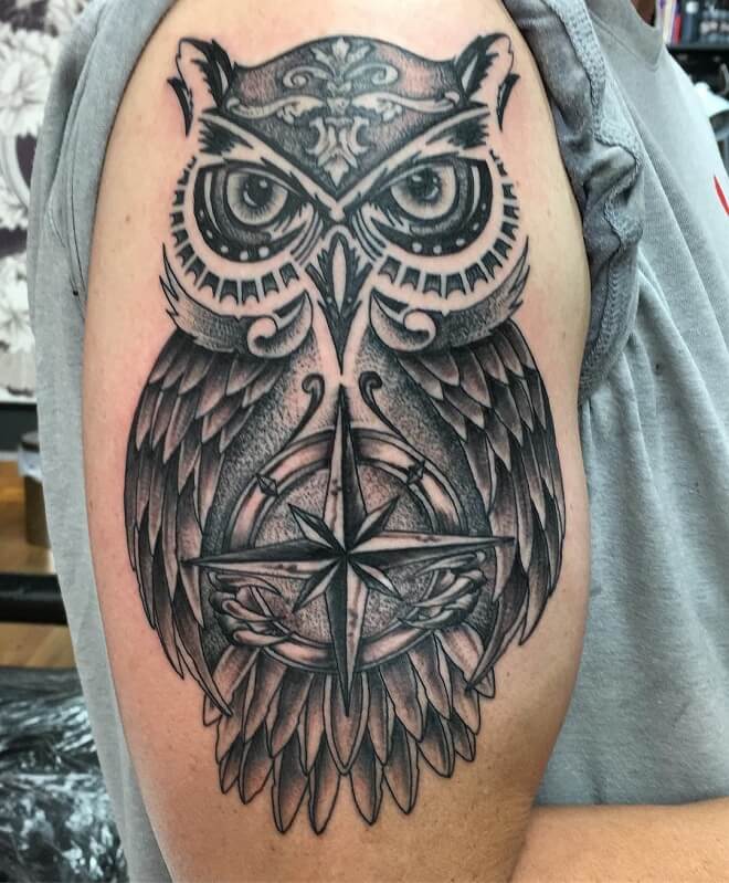 Dotwork Owl Tattoo