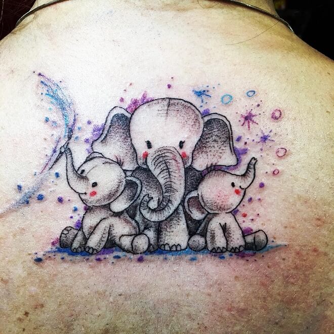 Elephant Mom Tattoo