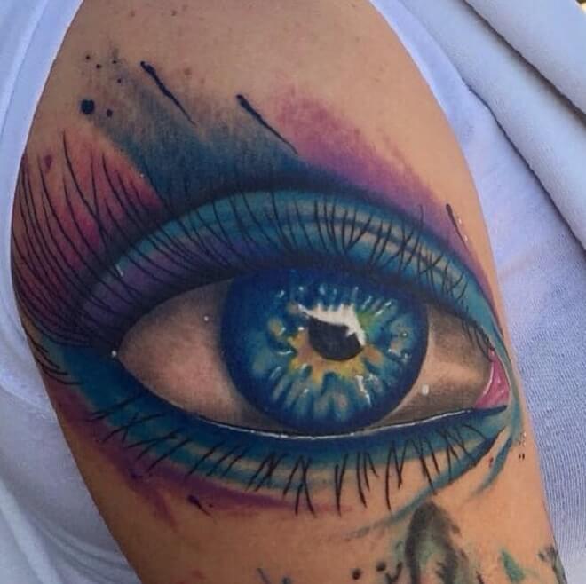 Eye Watercolor Tattoo