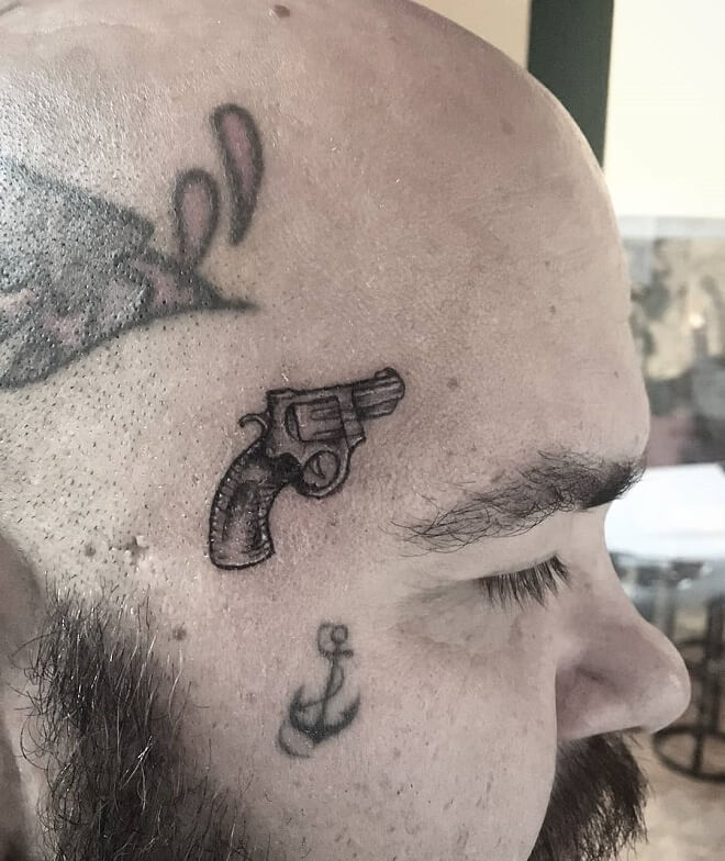 Face Gun Tattoos
