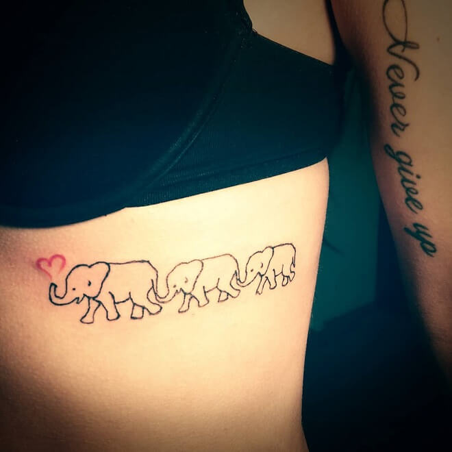 Family Elephant Tattoo