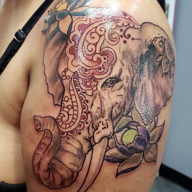 Finest Elephant Tattoo for Women