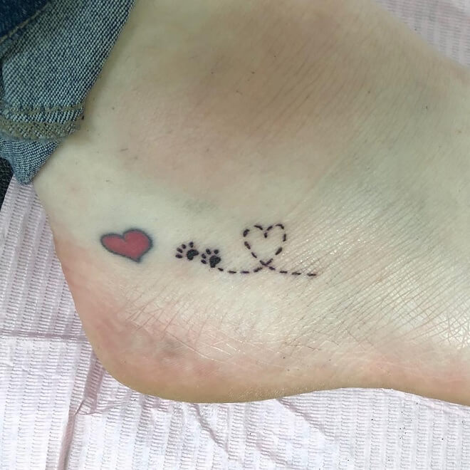 Foot Paw Print Tattoo
