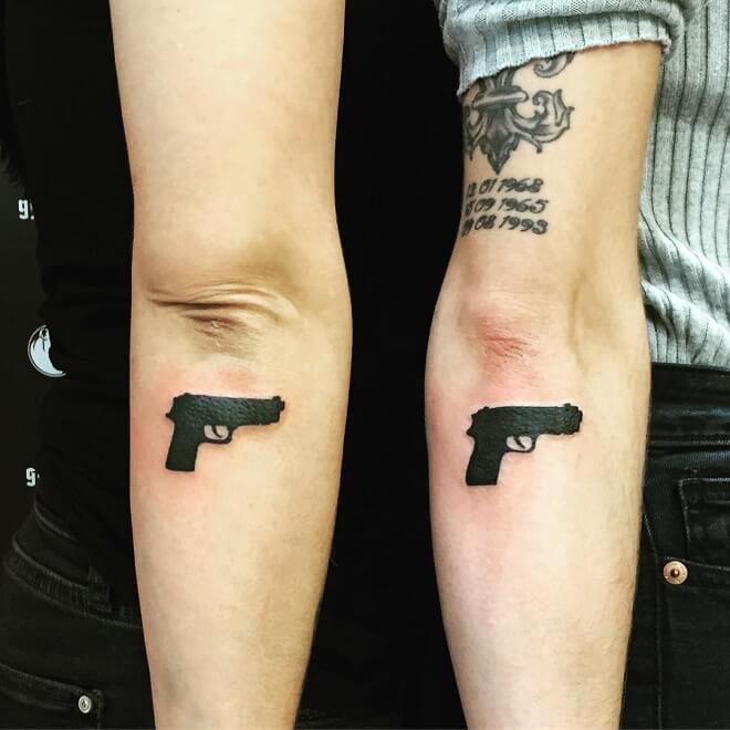 Friends Gun Tattoo