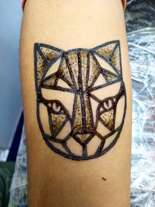 Geometric Cool Henna Tattoo