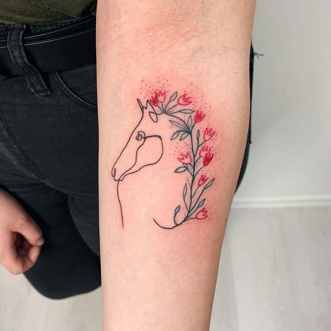 Girly Horse Tattoo