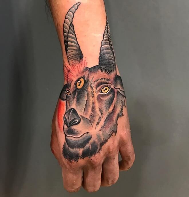 Hand Capricorn Tattoo