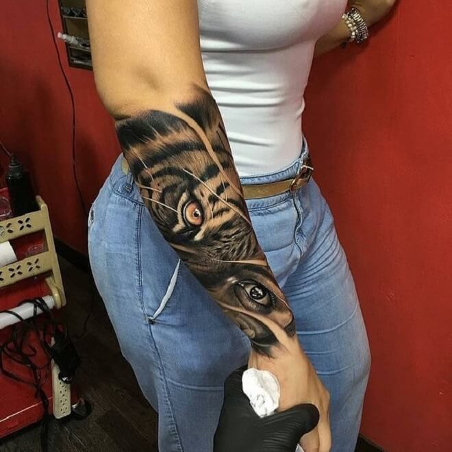 Hand Chest Tattoo