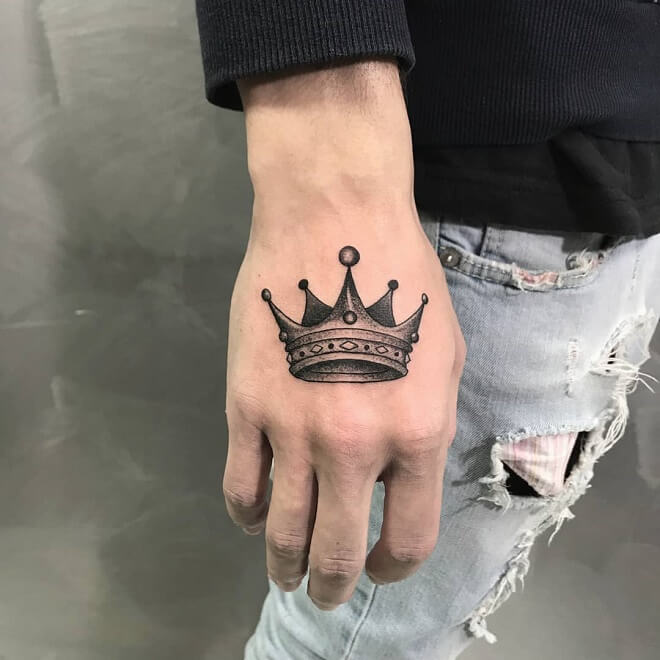 Hand Crown Tattoo