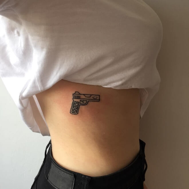 Hand Pokes Gun Tattoo